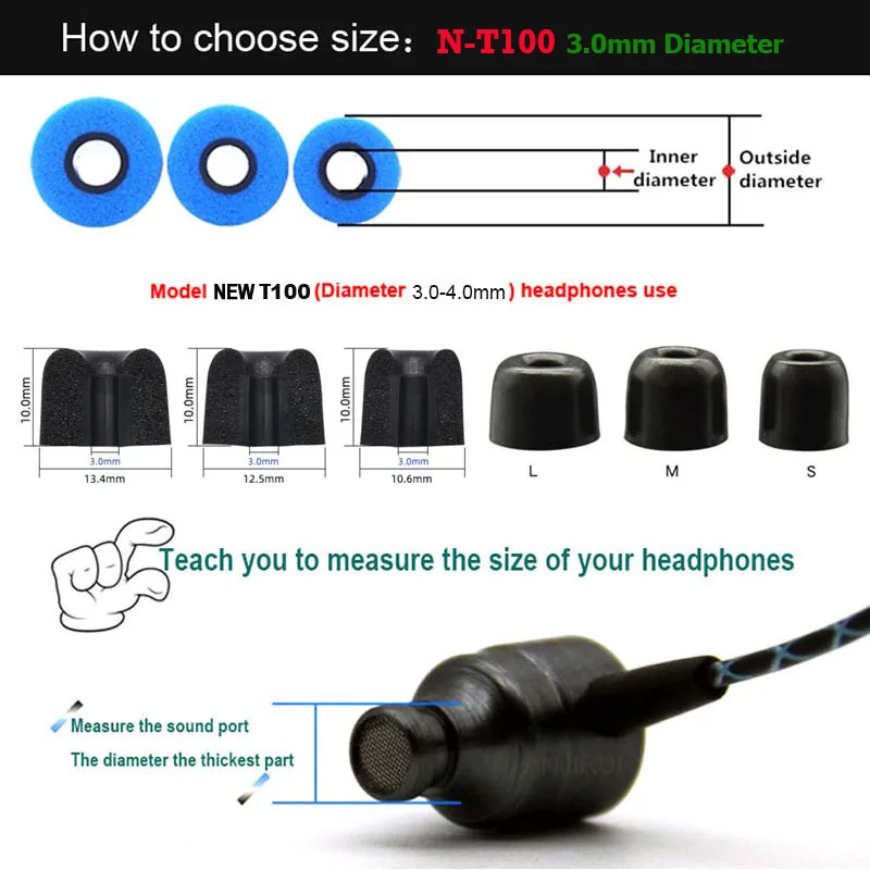 20Pairs ANJIRUI T100 Memory Fo - Earphone Foam Tip review and price